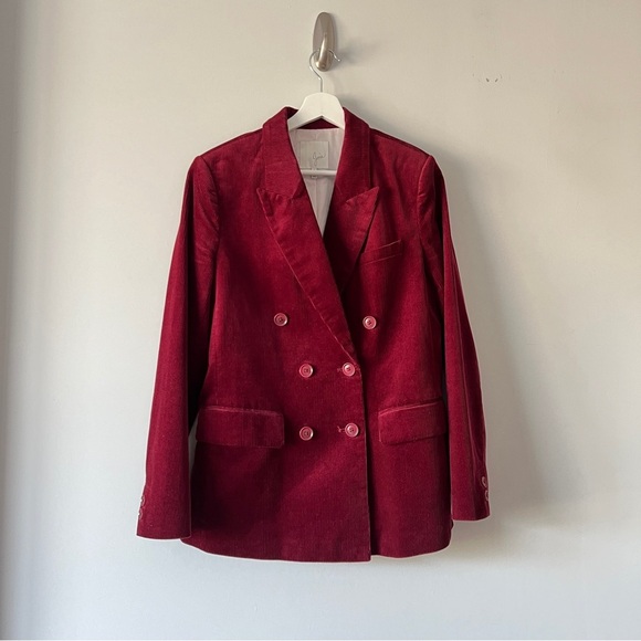 JOIE Markina Blazer In Velvet Blackberry Size 4 - Picture 2 of 9